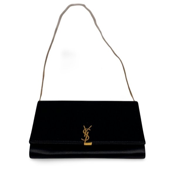 AUTHENTIC - YSL Le Monogramme Glossy Wallet on Crossbody Chain - Picture 4 of 13